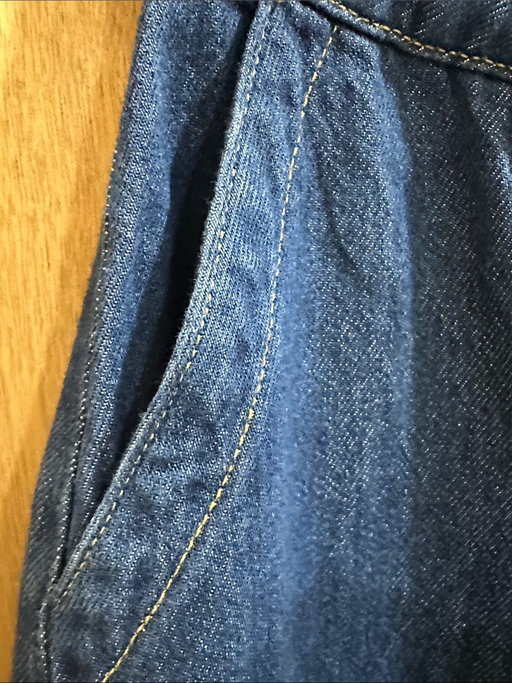 Reiss Navy Wide-Leg Denim Trousers - Picture 7 of 12